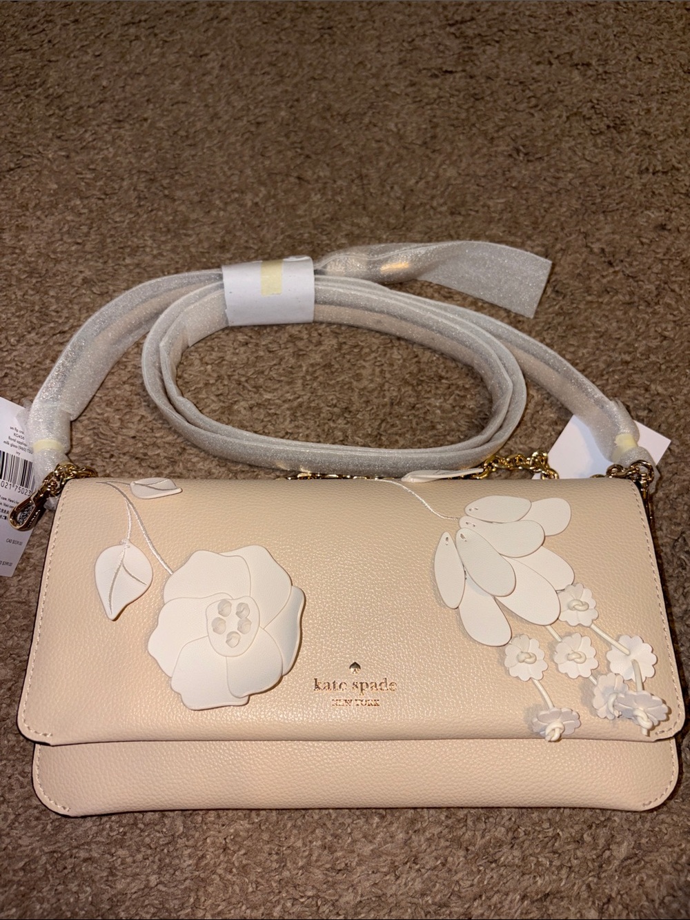 NWT-Kate Spade-SET-Ivy Floral Crossbody & Keyring Card Holder-Milk Glass-$558 - Picture 9 of 15